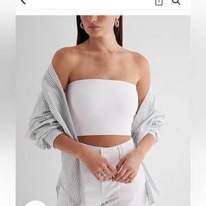 Express body contour tube top with bra cups